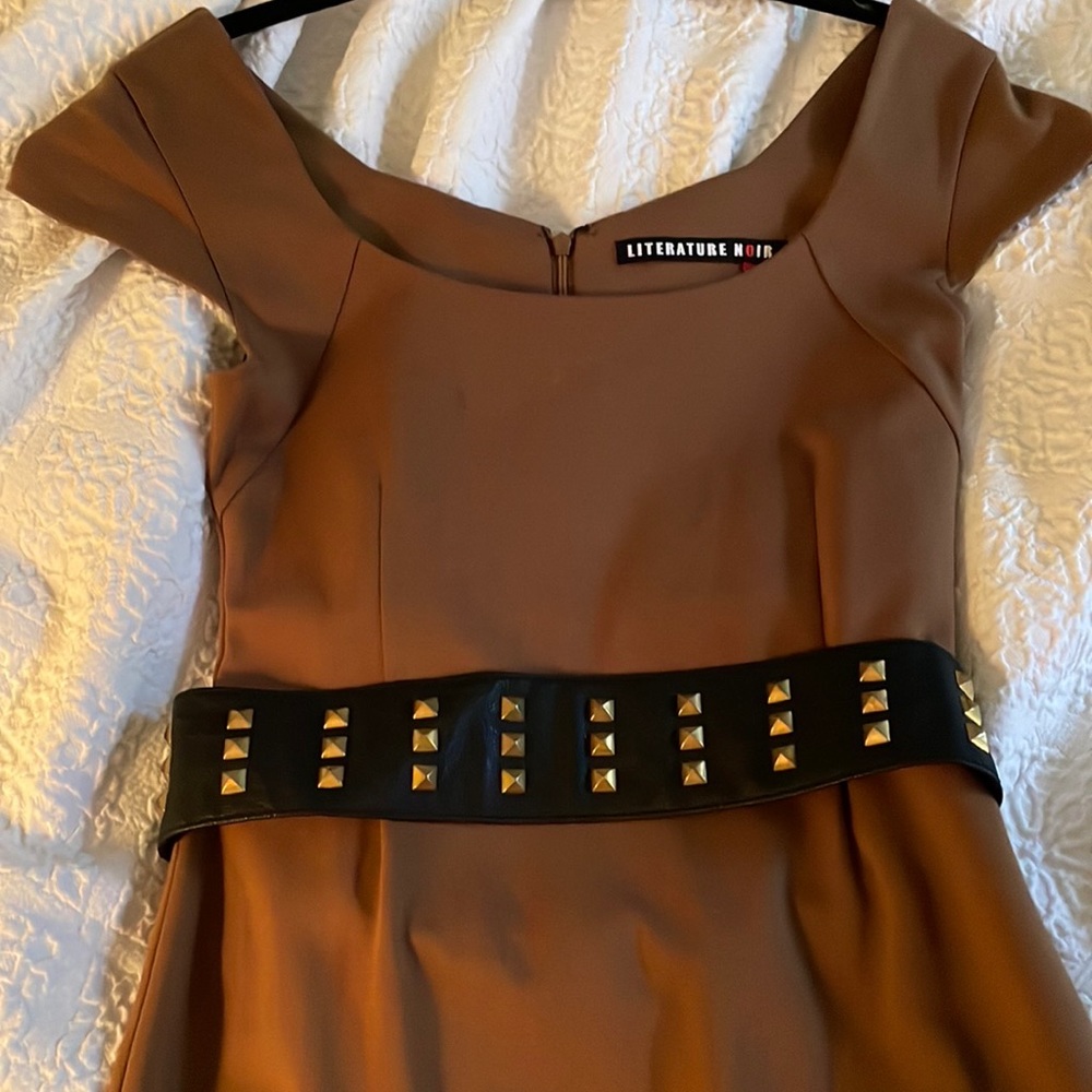 Literature Noir studded belt bodycon dress. Size small.